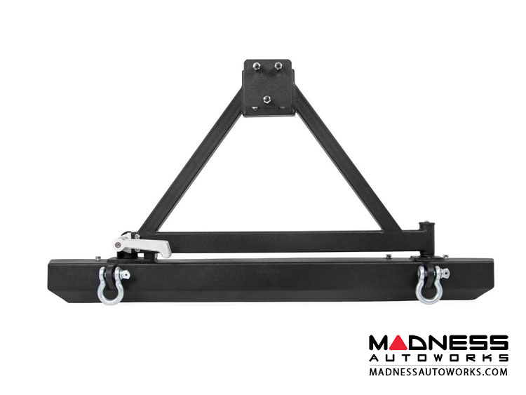 Jeep Wrangler YJ/ TJ Black Full Width Rear Bumper w/ Tire Carrier (1987 - 2006)